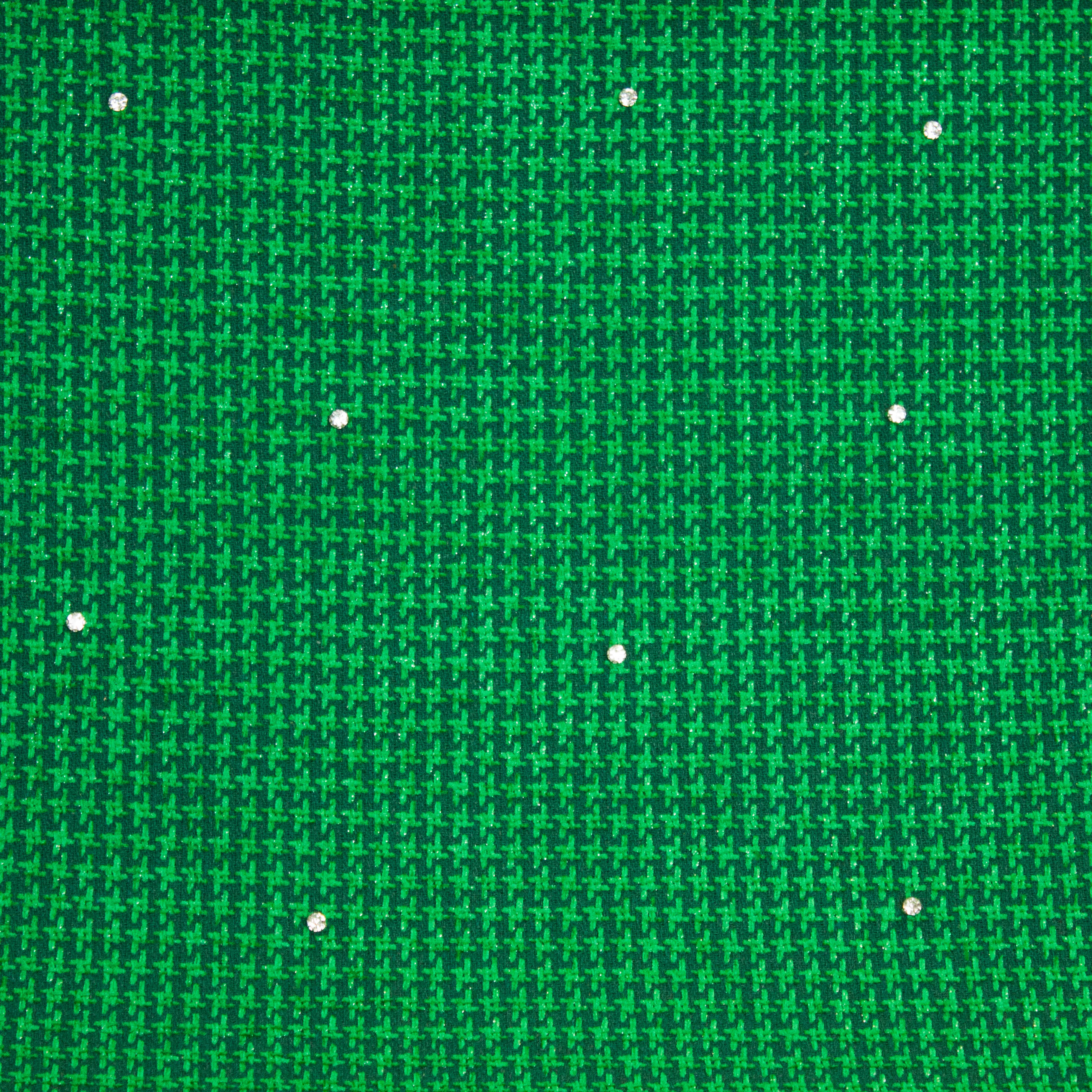 Chanelstof groen pied de poule met diamant